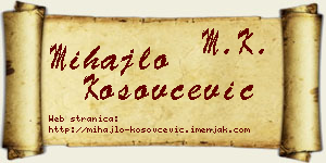 Mihajlo Kosovčević vizit kartica